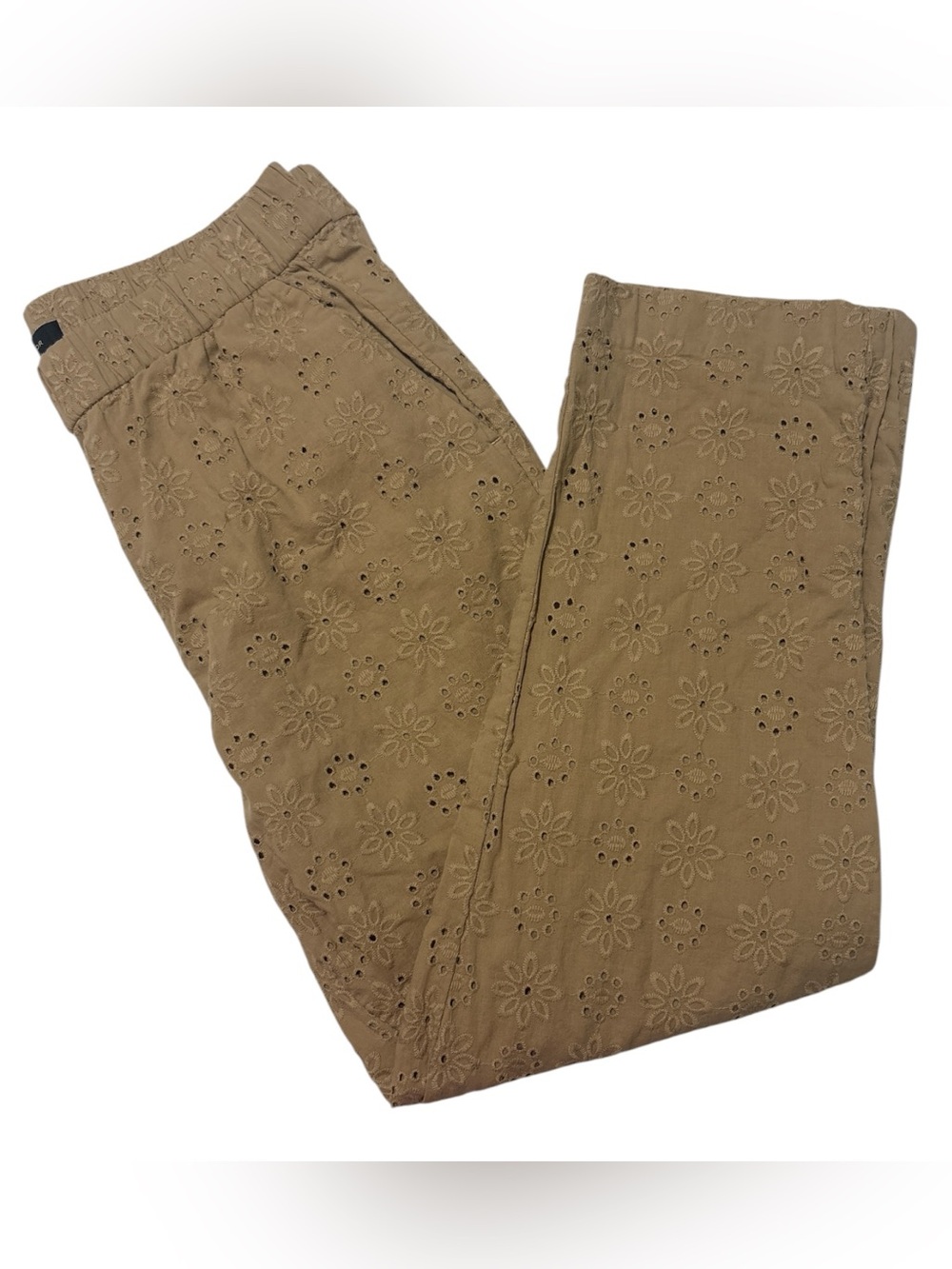 Ann Taylor Cotton Eyelet Pull On Pants - Picture 2 of 6